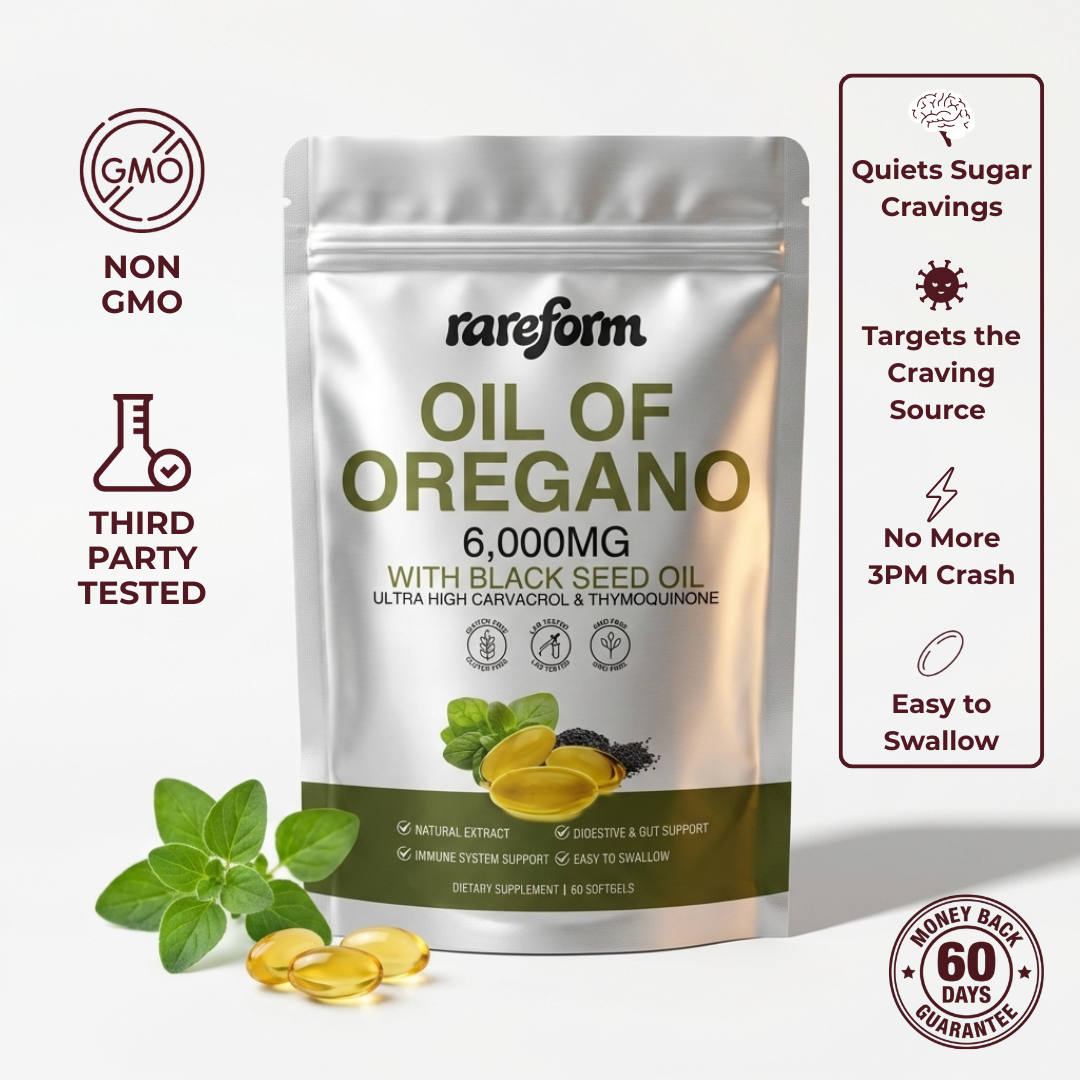 rareform™ Oil of Oregano. It's Not Your Willpower. It's Your Gut.