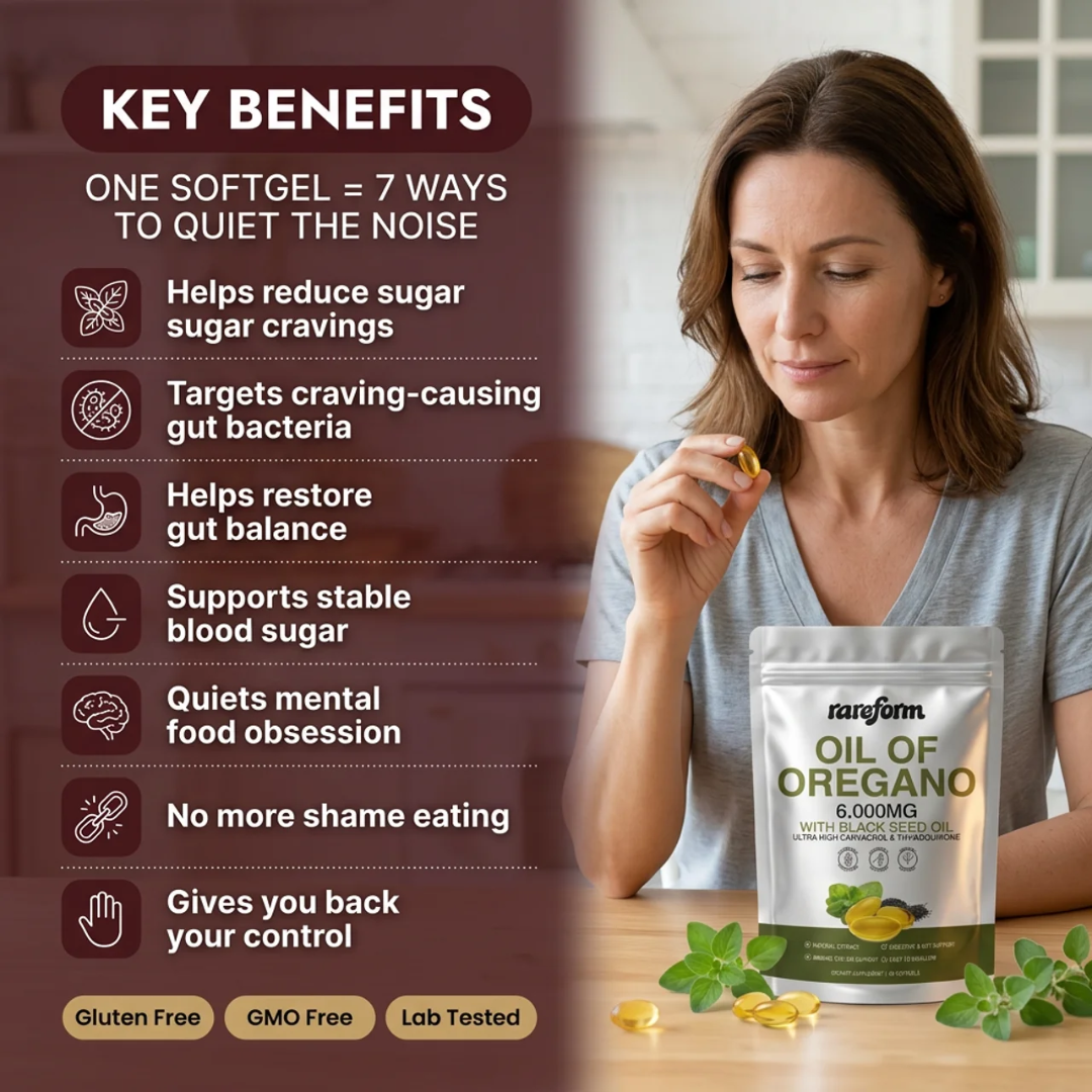 rareform™ Oil of Oregano. It's Not Your Willpower. It's Your Gut.